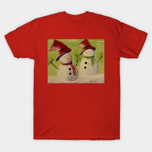 Snowman and woman T-Shirt